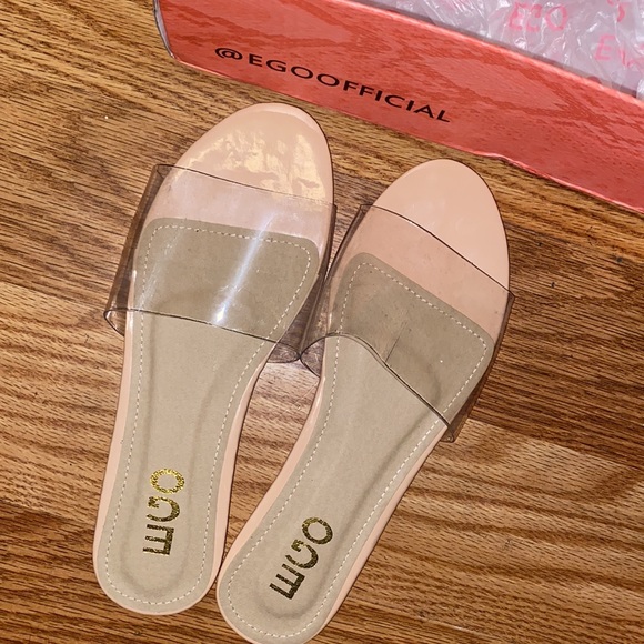 Ego shoes nude and clear slide on sandals worn once wrong size - Picture 4 of 4